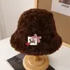 Chapéu de Pescador Feminino Outono e Inverno Novo Estilo Desenho Animado Ragdoll Moda Rosto Exposto Pequeno Chapéu de Bacia Recheado Chapéu Quente à Prova de Frio