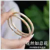 Pulsera trébol de cuatro hojas Ruyi de plata pura 999.9, pulsera de plata maciza sólida vintage color esmalte estilo chino para mujer