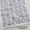 Decoraciones K9 para Uñas con Azúcar Brillante, Accesorios de Uñas Hechos a Mano Versátiles de Azúcar de Esquina Recta de Colores
