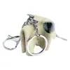 Llavero de Elefante Pequeño Lindo de Cuero Genuino Colgante Creativo de Animal para Llave de Coche Colgante de Muñeca de Bolso de Piel de Vaca de Primera Capa Lindo