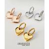 Pendientes de acero inoxidable europeos y americanos transfronterizos de Amazon, pendientes de amor retro, pendientes de oro de 18 quilates en forma de corazón, orejas de mujer de moda
