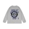 JMKECHO marca de moda americana lavado desgastado estampado de letras calle hip hop manga larga cuello redondo suéter holgado hombres y mujeres