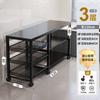 Prateleira de Armazenamento de Cozinha de Chão Armário de Armazenamento Multicamadas Doméstico Montado na Parede com Porta Armário para Micro-ondas Armário de Armazenamento