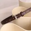 Cinto Pequeno Estilo Coreano, Cinto Fino de Couro Genuíno para Mulheres, Simples e Versátil, Fivela Prateada, Decoração de Saia, Cinto de Couro de Vaca, Atacado de Couro Genuíno