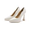 107-5 Zapatos Planos Impermeables con Plataforma Cómodos para Mujer Otoño 2025 Nuevos Tacones de Aguja Sexy de Color Sólido con Punta Fina para Mujer