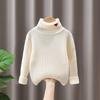 [En stock] Suéter de cuello alto para niñas, camisa de fondo, amor otoño e invierno, suéter de estilo occidental para niños, ropa de invierno, ropa interior para bebés