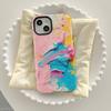 Popular en Tiktok Estilo Artístico Colorido Pintura al Óleo Funda de Teléfono de Doble Capa de Alta Gama para iPhone 15 para Apple 18Promax