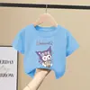 Camiseta de Verano para Niñas de Algodón 100% Puro, Manga Corta, Estilo Verano 2026, Nueva y Elegante, Dibujos Animados, Ropa Infantil, Manga Media, Camiseta para Niños, Ropa de Verano