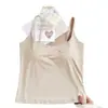 Camisola Minimalista de Moda con Cuello Cuadrado, Color Sólido, Ajustable, Hermoso Diseño de Espalda, No Necesita Usar Sujetador, Camiseta de Tirantes con Copas Fijas, Se Puede Usar por Fuera 8281