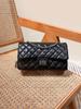 Bolso para mujer bolso nuevo popular estilo Chanel rombo cadena primera capa piel de vaca encerada al aceite hombro bandolera cf2.55 bolso