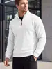 Suéter de punto para hombre con cuello alto transfronterizo, adecuado para eBay, primavera/otoño, estilo americano, con rayas verticales y textura gofrada, sudadera casual de manga larga