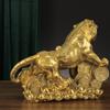 Estatueta de Tigre de Cobre, Mascote do Ano do Tigre, Tigre Rugindo na Montanha, A Força do Tigre, Doze Animais do Zodíaco, Tigre para a Sala de Estar