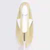 Peluca Pelo Largo Liso Cosplay Universal Raya Media Pelo Largo Liso de Colores Tocado 100cm Anime Hombres y Mujeres Cos