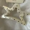 Presilha de Cabelo Fashion Multi-Peça Estilo Japonês High-End Fofa Transparente Branca com Bolinhas Brancas Menina Tubarão para Nuca Acessório de Cabelo