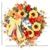 Corona de girasoles de flores silvestres para el festival de la cosecha, decoración para puertas del hogar, corona de otoño, decoración de Acción de Gracias, Amazon