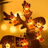 Luces Decorativas LED Cadena Papá Noel Cable de Cobre Muñeco de Nieve Copo de Nieve Sujetadores Exteriores Ambiente Festivo Colgante para Dormitorio