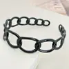 Nueva Banda para el Cabello de Plástico Estilo Simple Negro Brillante Pintada en Spray con Dientes Fija Accesorio para el Cabello para Uno o Dos Yuanes