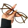 Óculos de Armação Grande Lisos Estilo Xiaoxiang Óculos Anti-Luz Azul Femininos Podem ser Equipados com Armação para Lentes de Miopia Armação Fina para Rosto Estreito Óculos Olho de Gato
