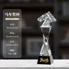 Trofeo de Cristal 2026 Trofeo Personalizado del Año del Caballo Premios de Reunión Anual Diseño Gratuito Grabado Souvenir para Empleado Destacado
