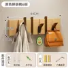 Perchero de pared con forma de tecla de piano de madera maciza, perchero de pared para dormitorio, entrada o detrás de la puerta principal, perchero para abrigos y sombreros sin necesidad de taladrar