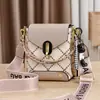 Mini Bolsa Quadrada Pequena Estampada Outono e Inverno Nova 2025 Bolsa Feminina Exquisite Bolsa para Celular Moda Casual Transversal Ombro Único Simples