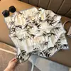 Bufanda de seda a rayas de primavera y verano, nueva moda, bufanda de satén de seda artificial, bufanda cuadrada de seda morera de 70 cm, chal protector solar, venta al por mayor