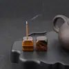 Suporte Quadrado para Incenso de Pedra Ágata Cristal Roxo Rosa Branco Base para Incenso Pedra de Aromaterapia de Cristal Inserto para Incenso Móveis para Casa