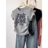 Top vintage de algodón puro talla grande para mujeres de talla grande, estilo nicho de verano, hombro normal, manga corta, estampado, camiseta adelgazante y rejuvenecedora para mujeres