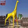 Fornecimento de Esculturas de Animal Girafa em Aço Inoxidável Multifacetado para Escritórios de Vendas Externos, Esculturas de Animal Veado Geométrico em Metal de Aço Inoxidável