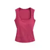 Camisole Sexy Sem Costas com Gola Quadrada e Alças Largas para Mulheres, Estilo Hot Girl Verão 2026, Pode Ser Usado como Roupa Externa ou Interna, Top Tubo