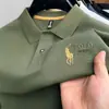 Camisa de Manga Corta de Negocios para Hombre Verano Deportes Americanos Bordado Cuello Solapa Transpirable Camiseta de Manga Corta para Hombre 2026 Primavera Verano Nuevo Hombre