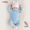Enterizo para bebé recién nacido, ropa cálida para bebé, conjunto de una pieza para niñas, pijama sin costuras, diseño de dibujos animados, traje de gateo para bebé de nuevo estilo, manga larga