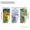 Adesivos de Parede Decorativos Triptych de Plantas e Flores Frescas para Quarto, Sala de Estar, Decoração de Fundo de Casa, Adesivos de Parede Autoadesivos