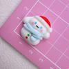 Pequeño Dibujo Animado Año Nuevo Navidad Accesorios de Resina DIY Pegamento Crema Hecho a Mano Horquilla Imán de Nevera Funda para Teléfono