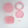 Frasco de Crema de 100g Tipo Botón con Tapa abatible y Cuchara, Frasco de Crema de Doble Capa de PP, Crema para Ojos, Mascarilla de Barro, Frasco de Boca Ancha Material de Empaque