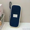Bolsa de Papelaria Telescópica de Tecido Composto Portátil Amazon para Estudante Multifuncional com Zíper Duplo Simples e Transformável em Grande Capacidade