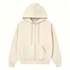 Moletom casual de moda com capuz, estilo americano, novo para primavera e outono, modelagem solta, com bolsos e zíper, unissex