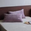 Funda de almohada de terciopelo de leche de color liso casual, bolsa de almohada de una sola pieza, individual de invierno 48_74 cm, par individual de fundas de almohada