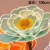 Flores Artificiais Grandes Emissoras de Luz LED para Exibição em Shopping, Flores Decorativas Grandes para Montagem de Cenário de Casamento, Flores Artificiais de Peônia