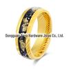 Comércio exterior novo rosa dourado elétrico dourado corrosão cavalo aço martelo 8mm aço inoxidável anel retrô masculino anel de casamento