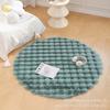 Tapete Redondo de Veludo Bolha Estilo Creme Imitação de Pelúcia de Coelho para Casa Sala de Estar Sofá Closet Cabeceira Pad de Tapete Espessado