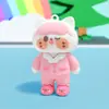 Llavero de pegamento de gato lindo original de buenas noches colgante de coche de PVC regalos de bienestar publicitarios al por mayor