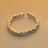 Anillo Plano Esmerilado Superficie de Niebla Anillo Ajustable Estilo Simple para Mujer Diseño de Nicho Sentido Avanzado Anillo de Pareja Nuevo Estilo 2023