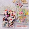 Accesorios para uñas, venta al por mayor, caja ciega mixta, resina de dibujos animados, tamaño lazo, hielo transparente, Aurora, juego de decoraciones para uñas, caja