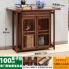 Mesa para Recibidor Moderno Simple de Pared de Madera Maciza con Vitrina y Vista Lateral Estante Zen de Almacenamiento Estrecho Consola Chinoiserie Nueva