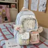 Set de Mochila Bicolor Modelo Nuevo Primavera 2026 para Estudiantes de Primaria y Secundaria, Bolsa de Tutoría de Estilo Alto Dopamina para Estudiantes de Secundaria