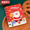 Cuaderno Espiral de Navidad Estudiante Dibujos Animados A7 Lateral Pequeño Cuaderno Bloc de Notas en Blanco Regalo Presente de Navidad Cuaderno