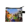 Monedero de Minecraft de Venta Caliente Transfronterizo, Mini Cartera Corta para Niños, Portallaves Portátil para Tarjeta de Acceso, Venta al por Mayor