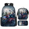 Mochila Escolar Primaria Avengers Marvel los Vengadores Iron Man Mochila de Gran Capacidad Juego de Tres Piezas