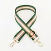 Correa ancha para el hombro de nailon de color nuevo con hilo dorado brillante, accesorio para bolso, correa ajustable al hombro, bandolera, correa larga de repuesto